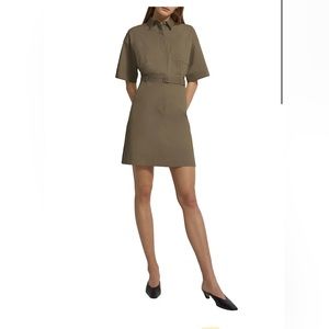 THEORY belted shirt dress
